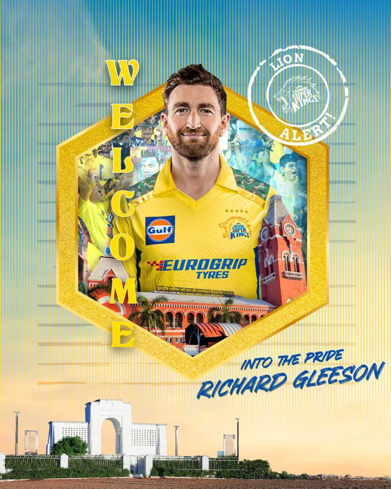 Chennai Super Kings Bolster Squad with Richard Gleeson as Replacement for Injured Devon Conway